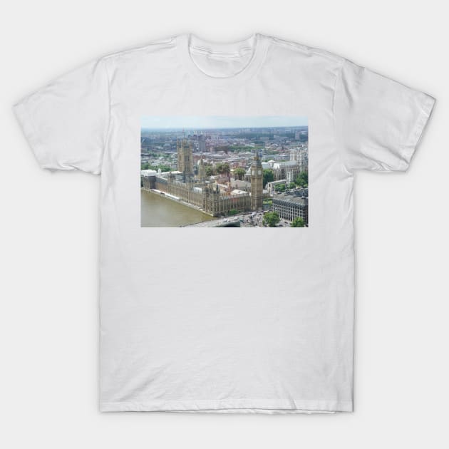 Palace of Westminster London Eye view T-Shirt by fantastic-designs